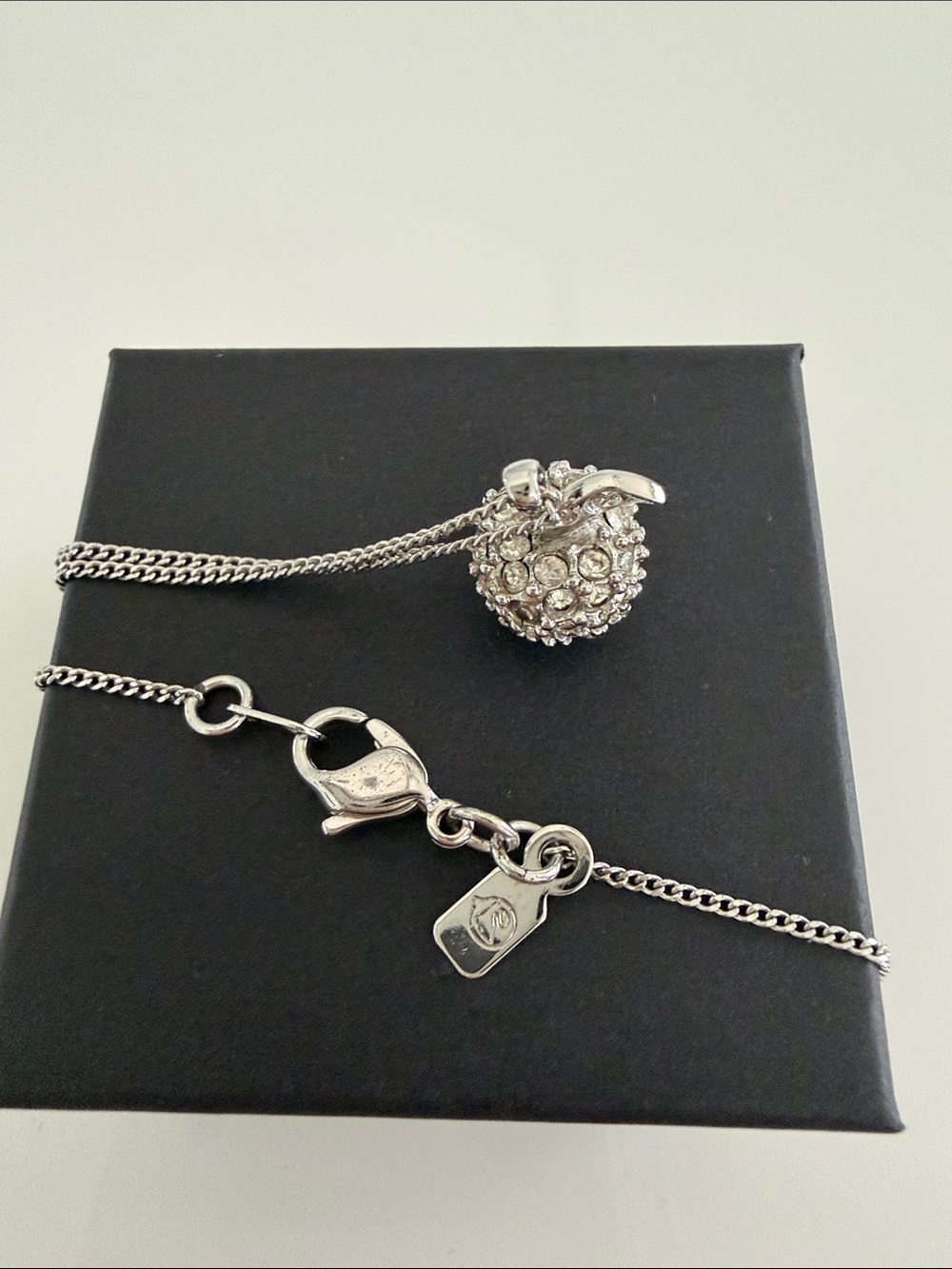 Swaroviski Crystal Apple Pendant Necklace - Picture 3 of 3